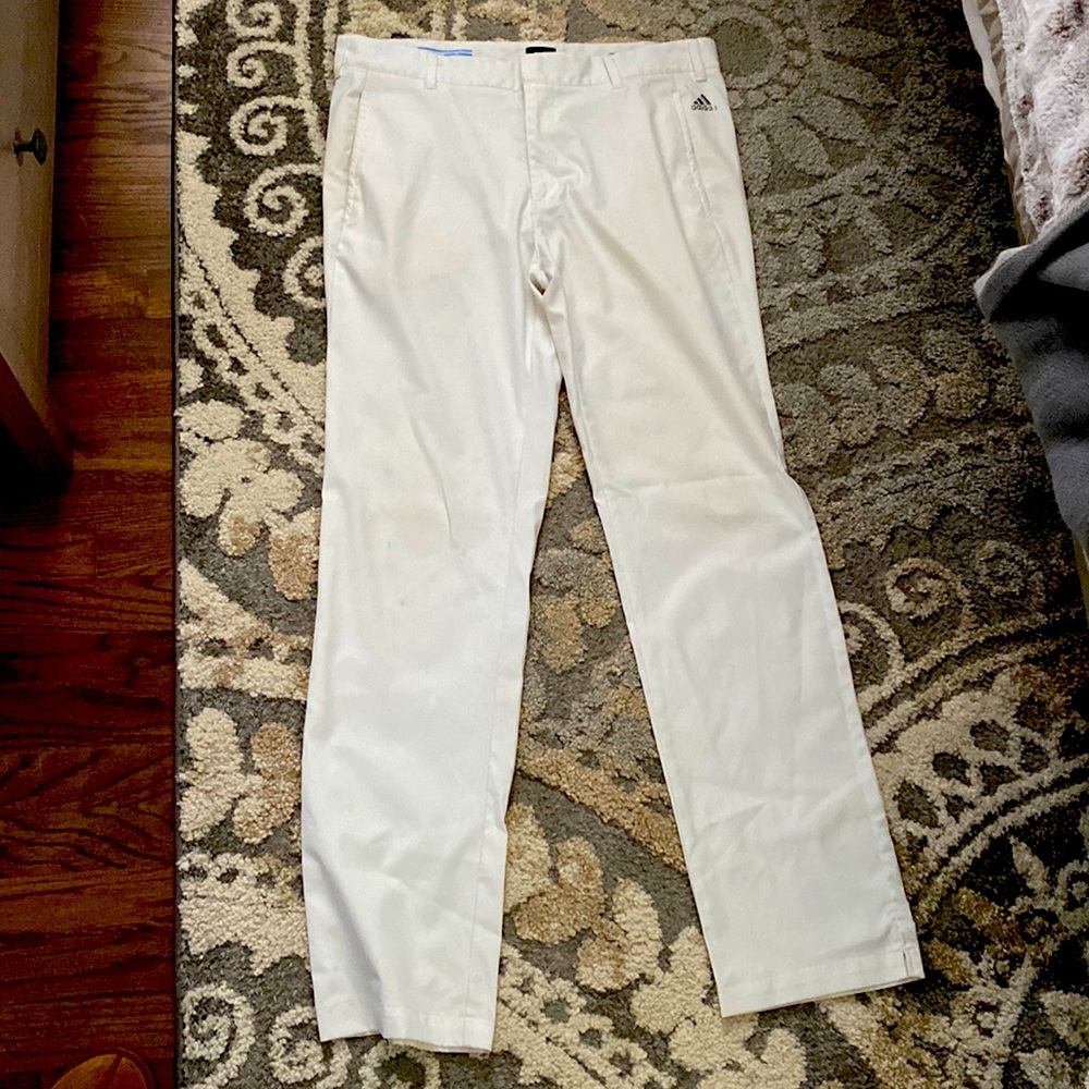 Adidas mens golf pants, 34x34 white